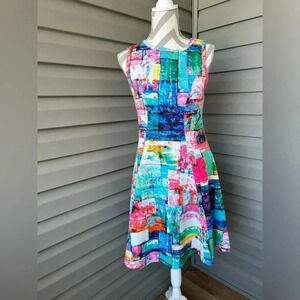 Karen Kane Beautiful Flare Scuba Dress Sz M